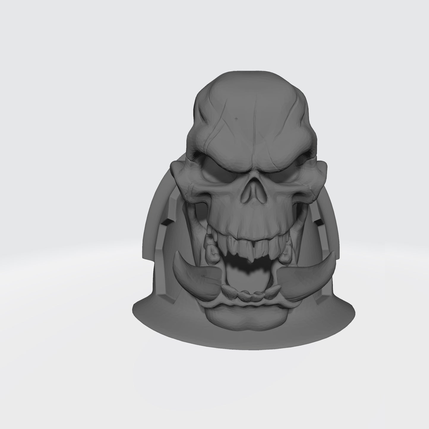 Soul Haunters Chapter MKVII Shoulder Pad Notched V1 with Ork Skull for McFarlane Toys Space Marines Action Figures