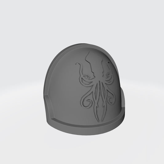 Dark Kraken Chapter MKX Notched (Stealth) Shoulder Pad for McFarlane Toys Space Marine Action Figures
