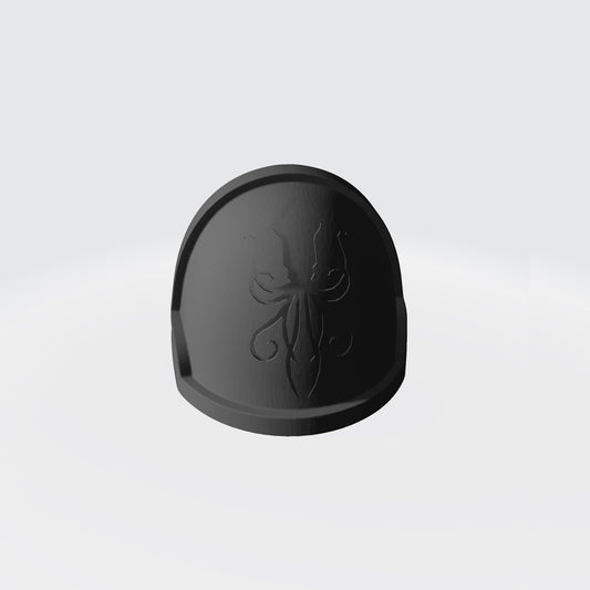 Dark Kraken Chapter Engraved MKX Notched (Stealth) Shoulder Pad for McFarlane Toys Space Marine Action Figures (Copy)