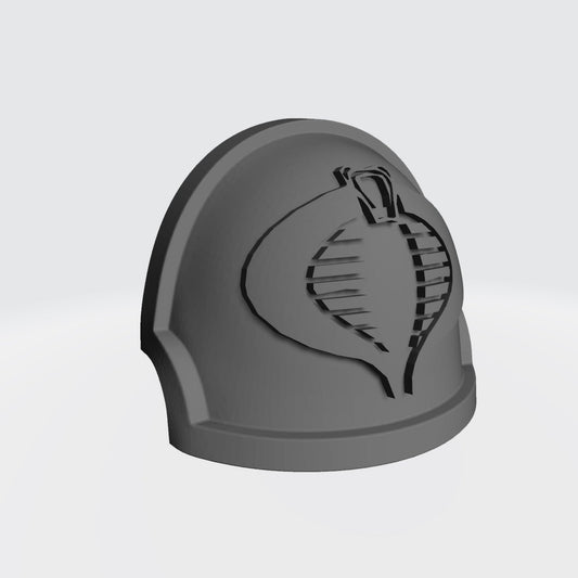 Custom Space Marine Cobra MKX Notched (Stealth) Shoulder Pad with Crosshair for McFarlane Toys Space Marine Action Figures