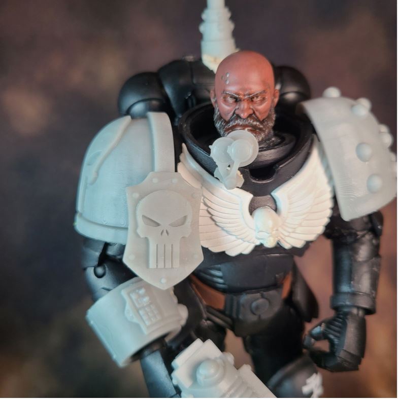 Punisher Shoulder Pad Shield Ver. 02 for McFarlane Toys Space Marine Action Figures