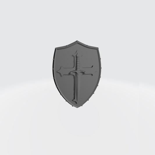 Space Marine Shoulder Pad Shield Ver. 04a with Cross and Sword for McFarlane Toys Space Marine Action Figures