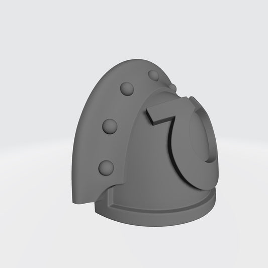 Ultramarines MK III Shoulder Pad with Full Studded Ridge for McFarlane Toys Space Marines