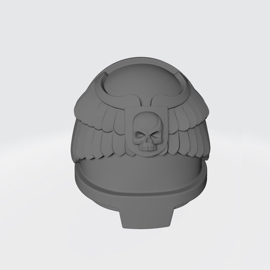 Gravis Captain Shoulder Pad Skull with Wings for McFarlane Toys Battle Brother Action Figures