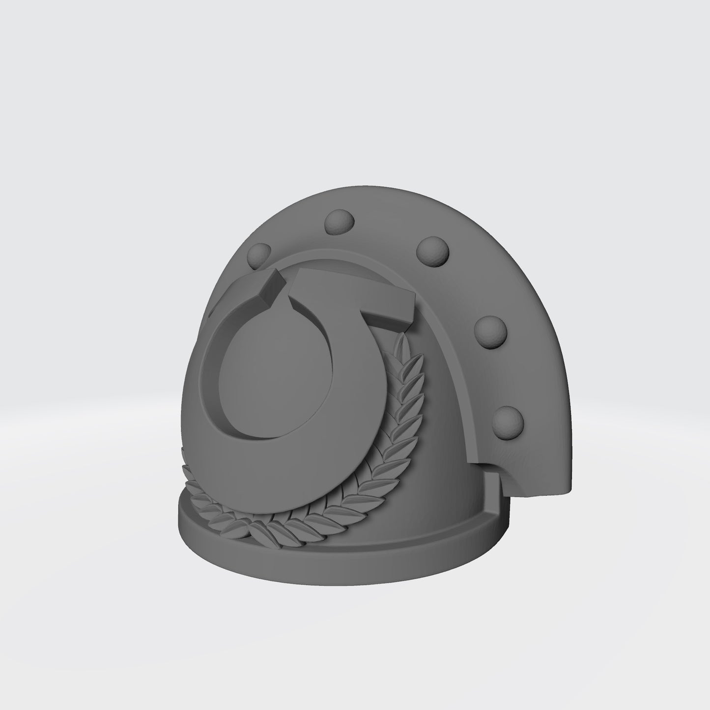 Ultramarines MK III Shoulder Pad with Laurel Wreath Full Studded Ridge for McFarlane Toys Space Marines