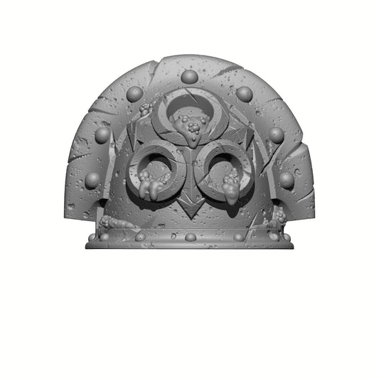 Death Guard Nurgle MKIII Damaged Shoulder Pad of Decay Full Sword Breaker Double Rivets for McFarlane Toys Traitor Marine Action Figures