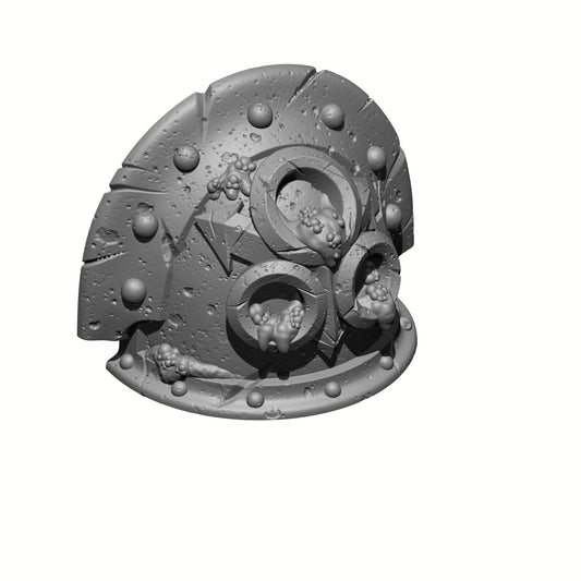 Death Guard Nurgle MKIII Damaged Shoulder Pad of Decay Full Sword Breaker Double Rivets for McFarlane Toys Traitor Marine Action Figures