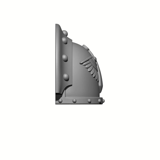 Angels Grimm MKIII Ver 02 Shoulder Pad Gen: 3 Pauldron Full Sword Breaker Studded Double Rivets Compatible with McFarlane Toys 7" Space Marine Action Figures Left Side