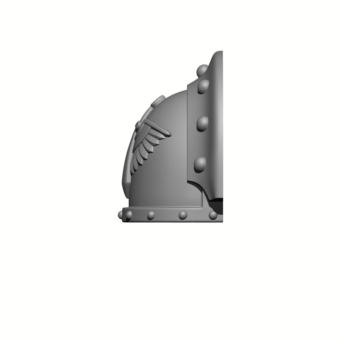 Dark Angels Grimm MKIII Ver 02 Shoulder Pad Gen: 3 Pauldron Full Sword Breaker Studded Double Rivets Compatible with McFarlane Toys 7" Space Marine Action Figures Right Side