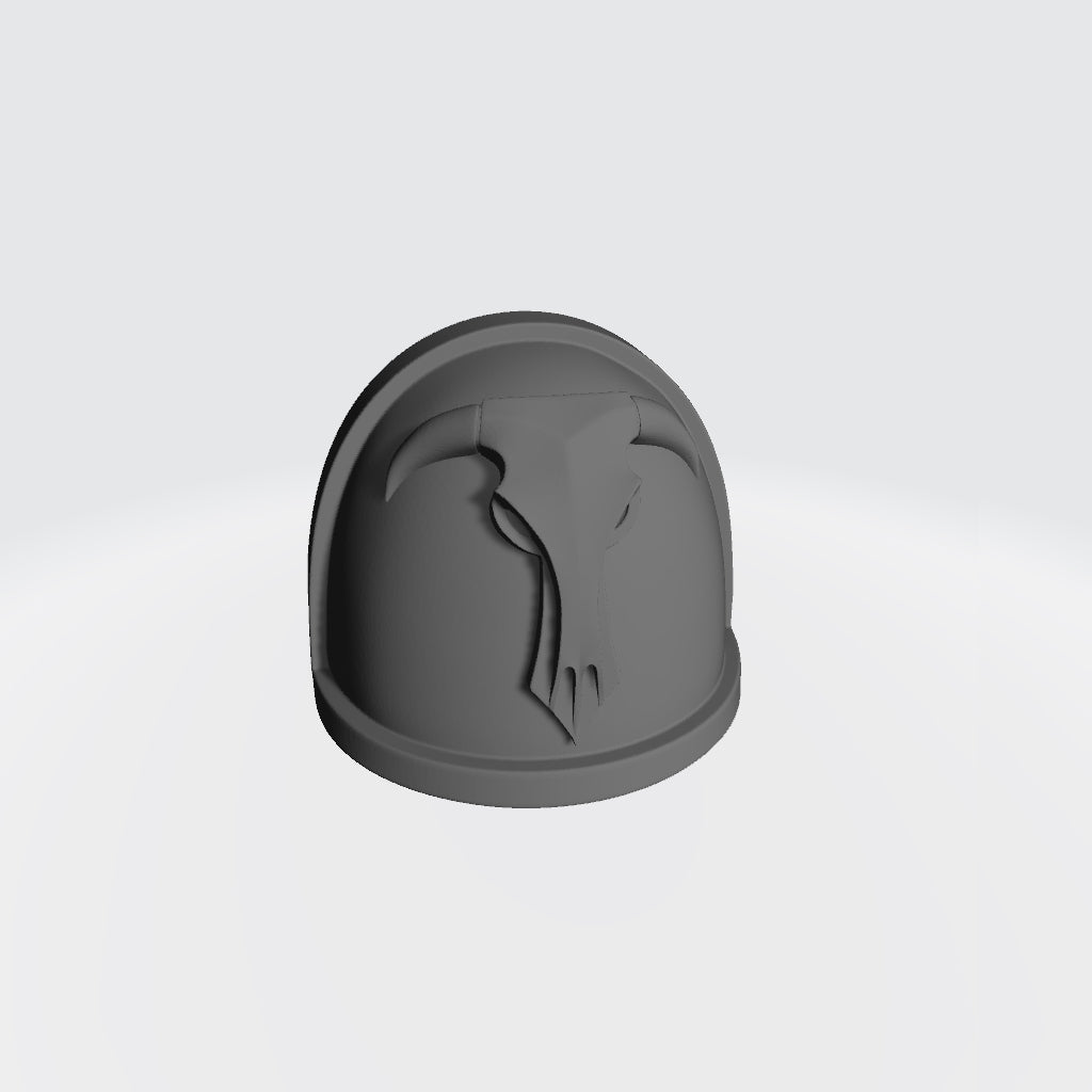 Fantasy World Games Custom Minotaurs Chapter MKIV Shoulder Pad Gen: 4 Pauldron compatible with McFarlane Toys Space Marines