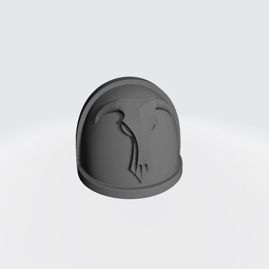 Fantasy World Games Custom Minotaurs Chapter MKIV Shoulder Pad Gen: 4 Pauldron compatible with McFarlane Toys Space Marines