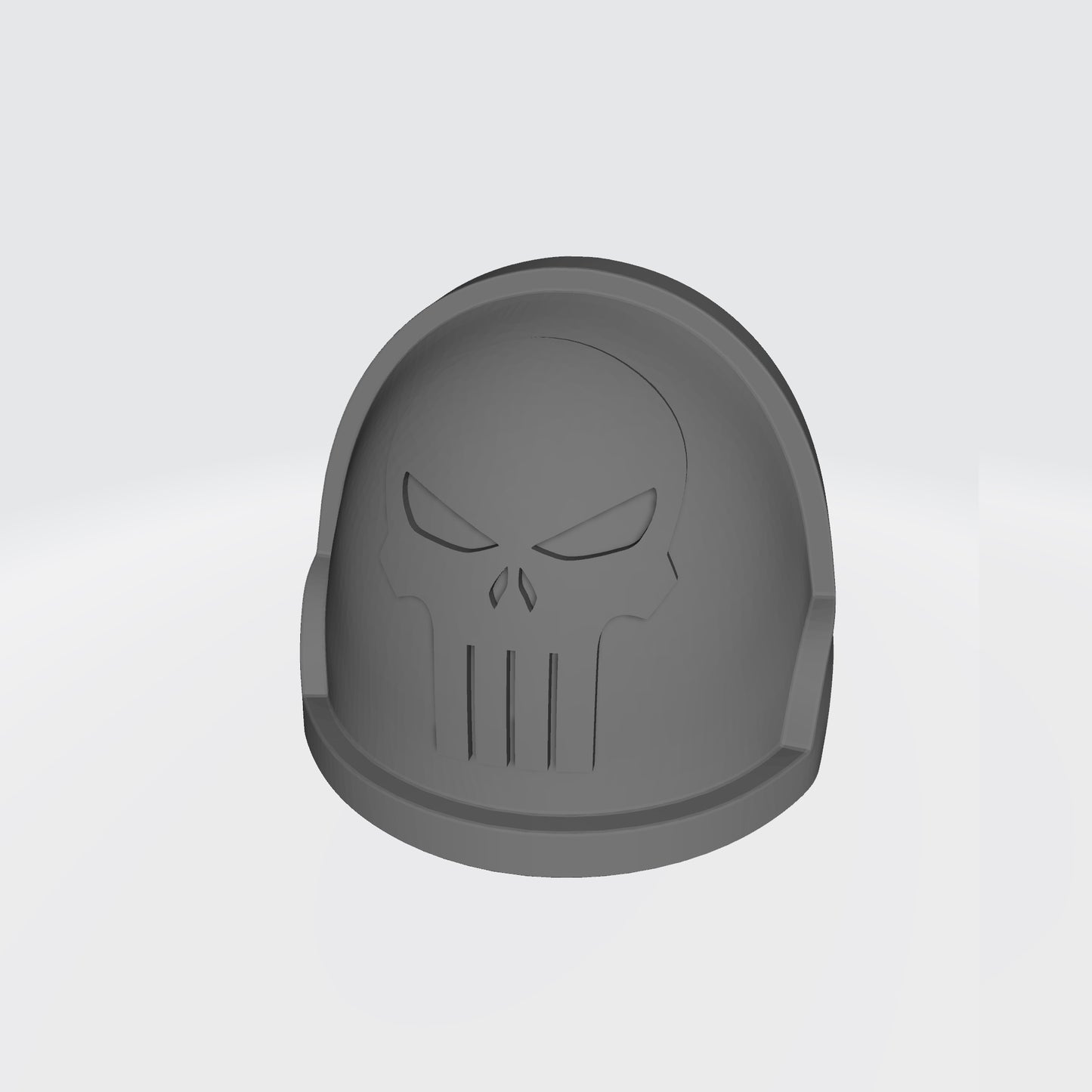 Custom Space Marines Punisher Skull MKX Notched (Stealth) Shoulder Pad for McFarlane Toys Grimdark Marines Action Figures The Black Verdict Chapter