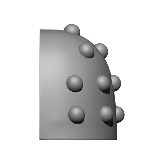 Right angle of the MKV Shoulder Pad with Molecular Bonding Stud compatible with McFarlane Toys Space Marines