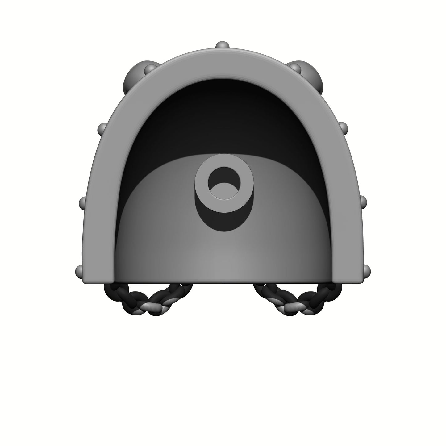 World Eaters Chapter MKVII Shoulder Pad Teeth Eating Planet Two Skulls and Chains: Compatible with McFarlane Space Marine Action Figures Khorne Berzerker Backside