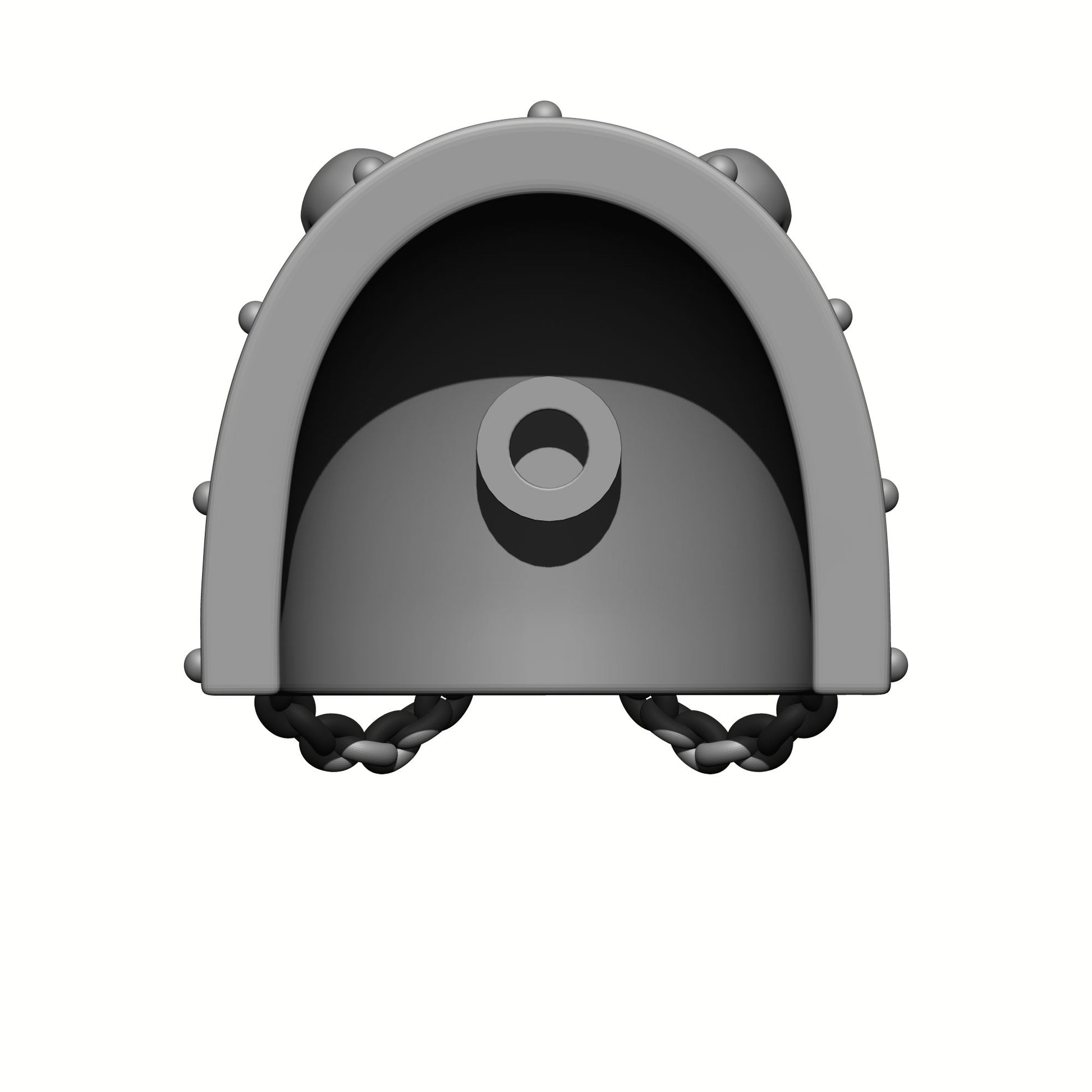 World Eaters Chapter MKVII Shoulder Pad Teeth Eating Planet Two Skulls and Chains: Compatible with McFarlane Space Marine Action Figures Khorne Berzerker Backside