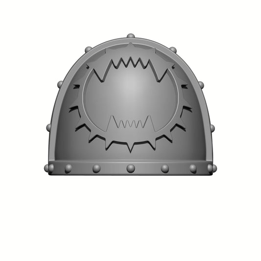 World Eaters Chapter MKVII Shoulder Pad - Teeth: Compatible with McFarlane Space Marine Action Figures