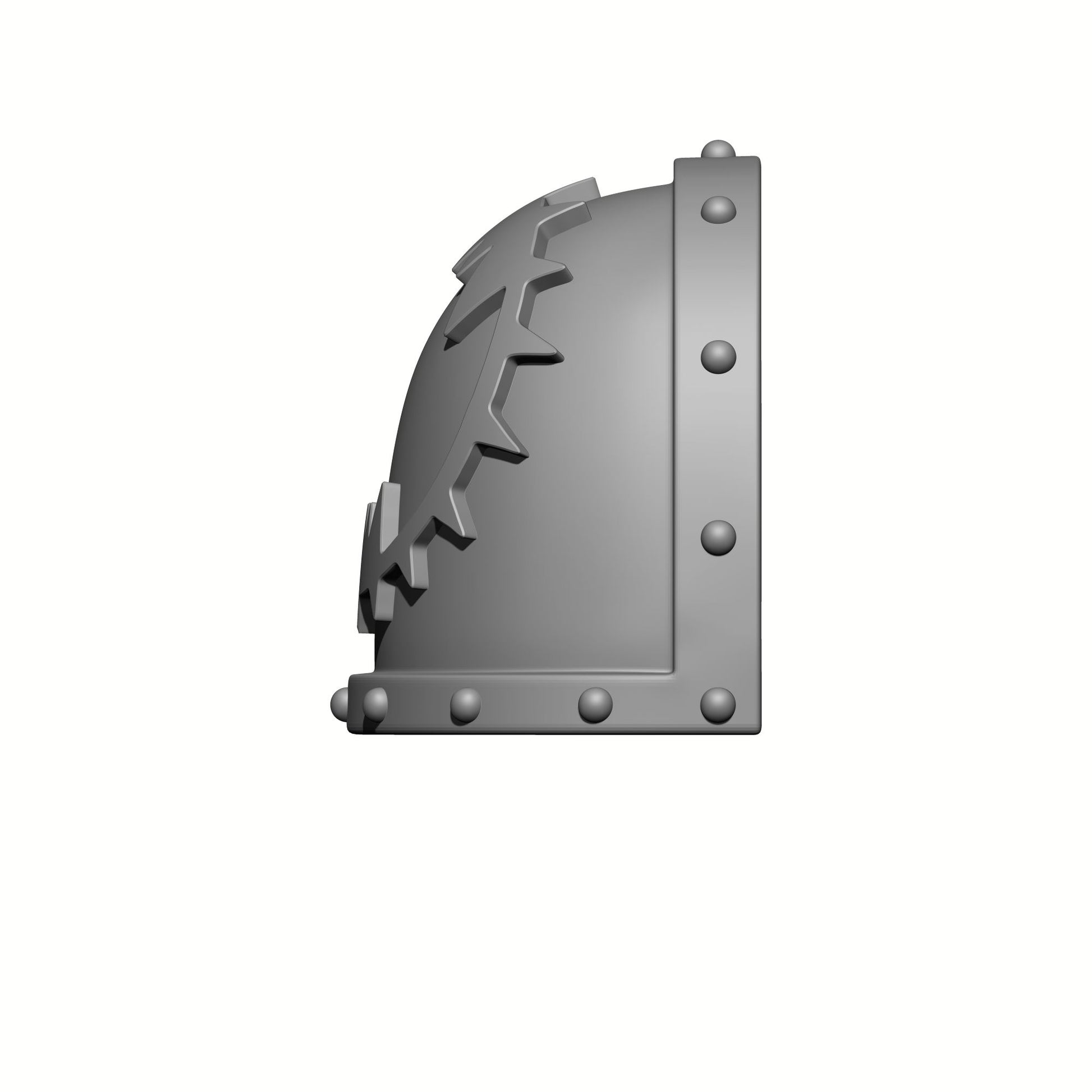 World Eaters Chapter MKVII Shoulder Pad - Teeth: Compatible with McFarlane Space Marine Action Figures Left Angle