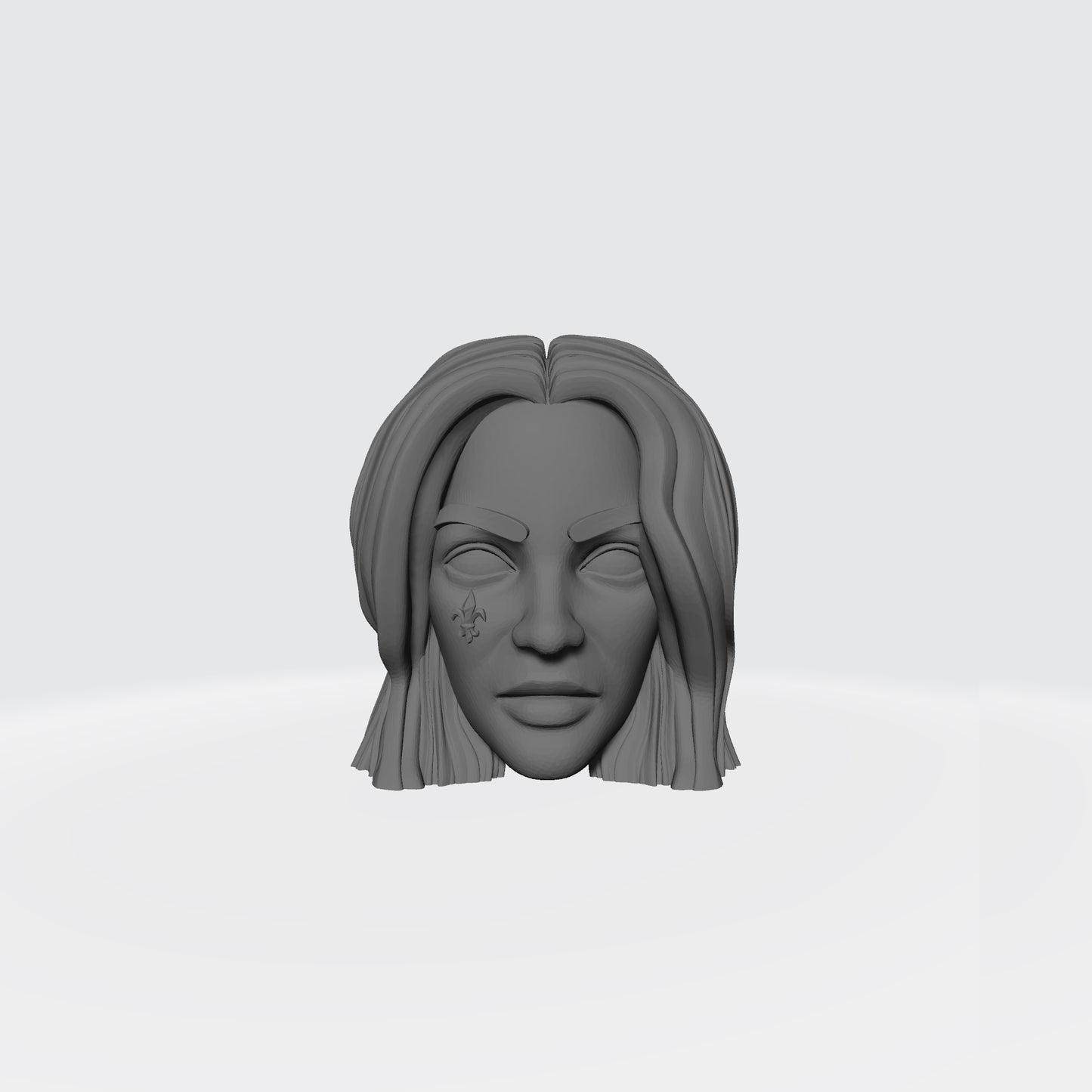 Sisters of Battle Canoness Veridyan Fleur-de-lis on Right Cheek Head Sculpt for McFarlane Toys Battle Sister Action Figures