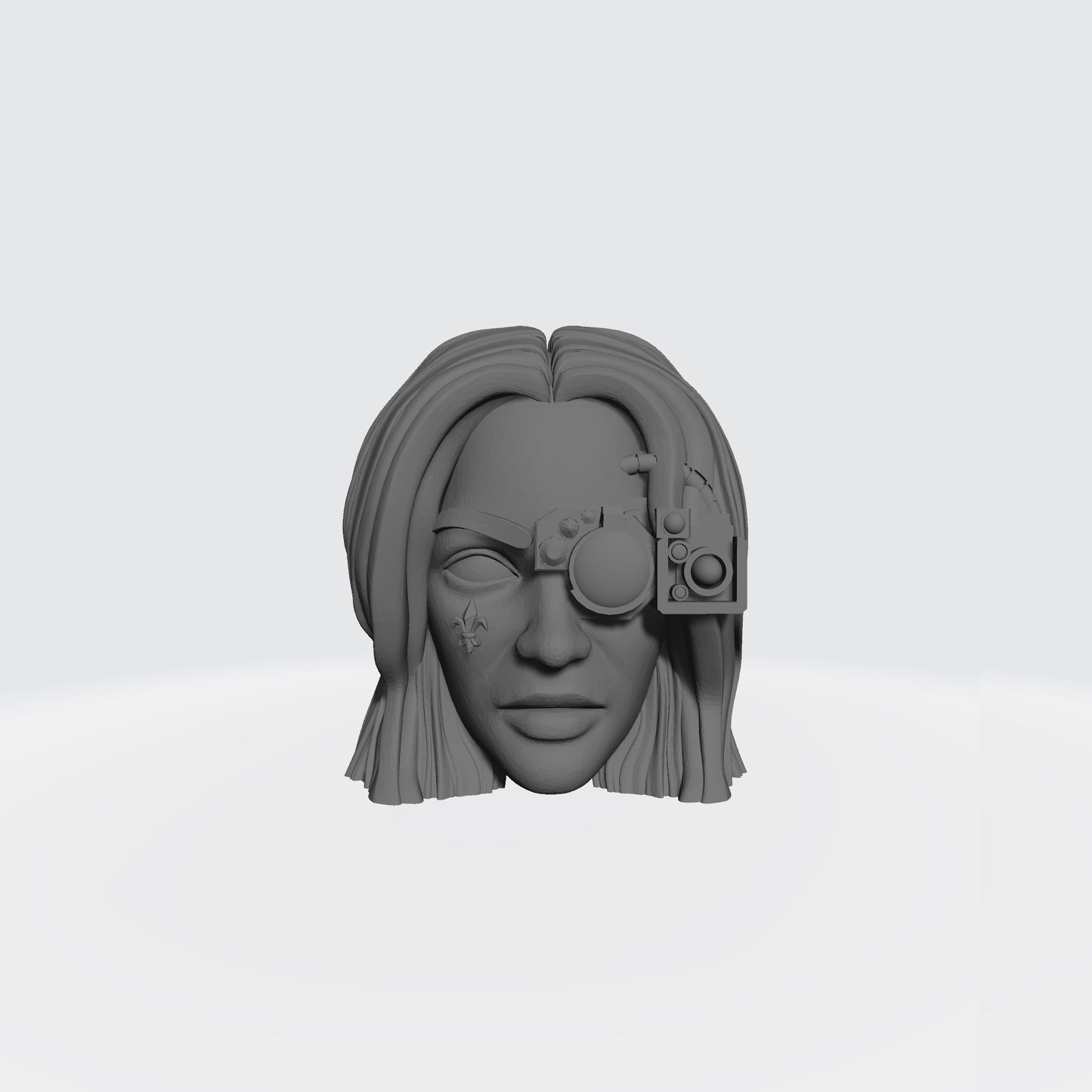 Sisters of Battle Canoness Veridyan Fleur-de-lis on Right Cheek and Cybernetics Head Sculpt for McFarlane Toys Battle Sister Action Figures