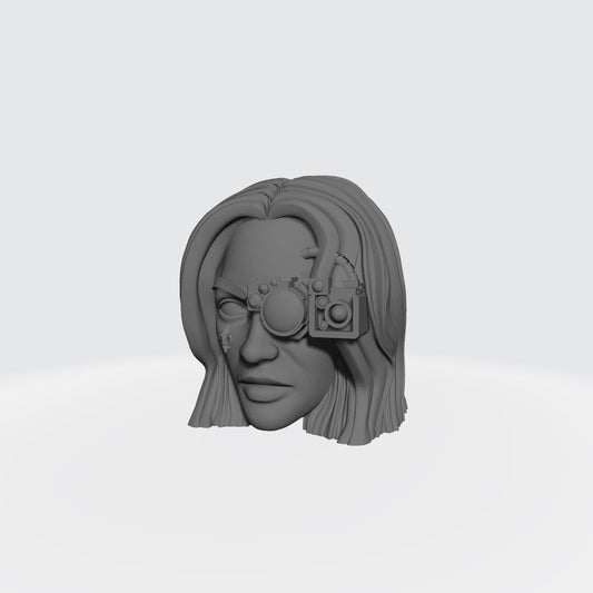 Sisters of Battle Canoness Veridyan Fleur-de-lis on Right Cheek and Cybernetics Head Sculpt for McFarlane Toys Battle Sister Action Figures