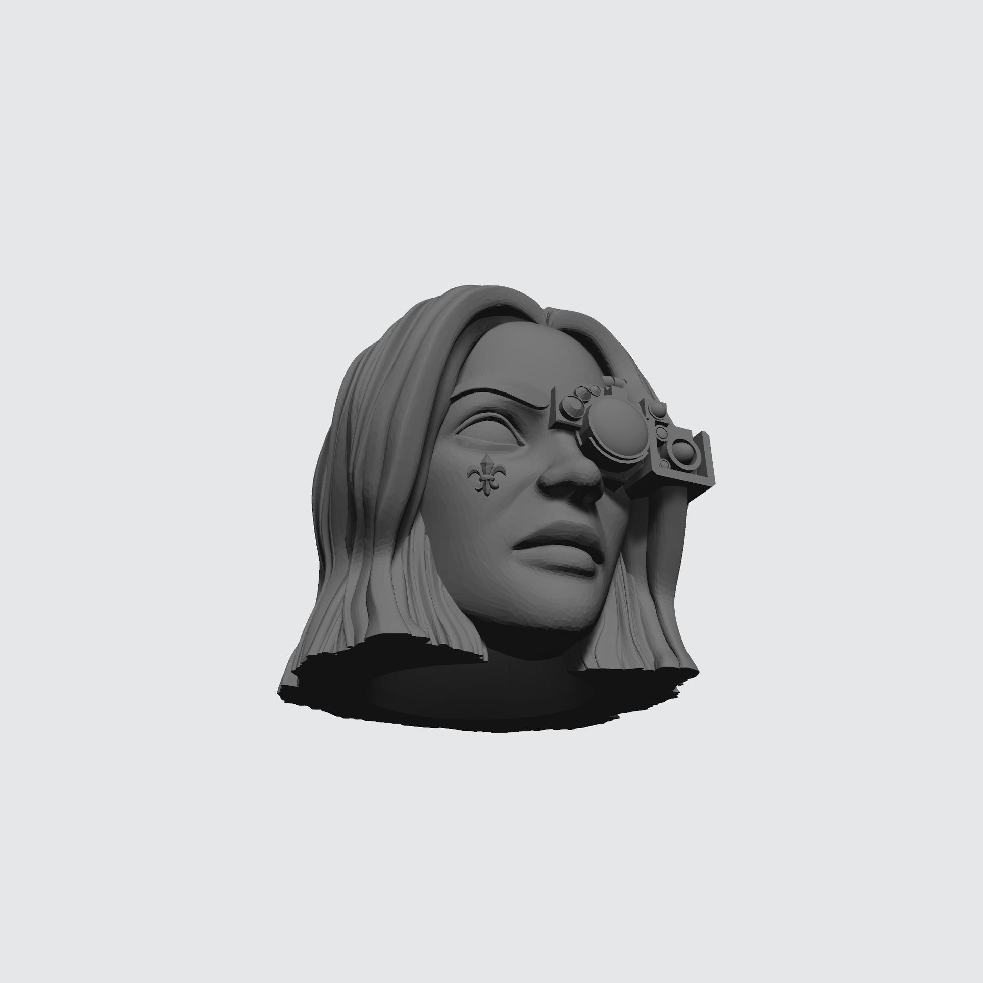 Sisters of Battle Canoness Veridyan Fleur-de-lis on Right Cheek and Cybernetics Head Sculpt for McFarlane Toys Battle Sister Action Figures