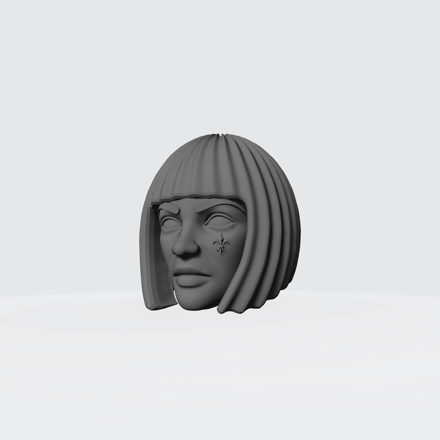 Sisters of Battle Celestian with Fleur-de-lis on Left Cheek Head Sculpt for McFarlane Toys Battle Sister Action Figures