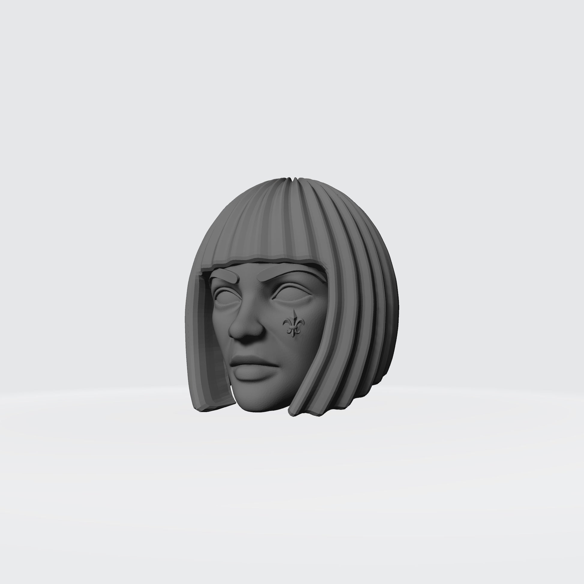 Sisters of Battle Celestian with Fleur-de-lis on Left Cheek Head Sculpt for McFarlane Toys Battle Sister Action Figures