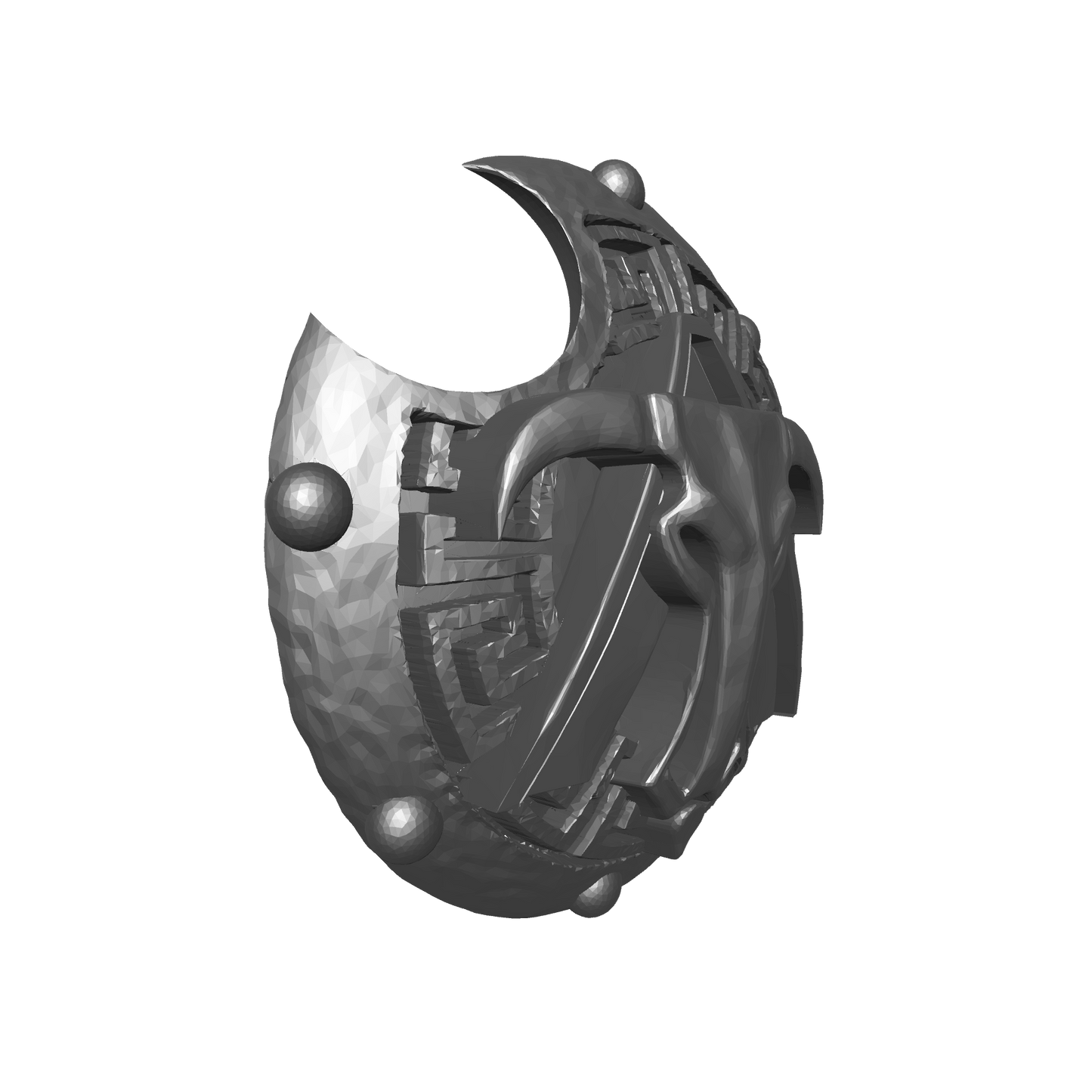 Space Marine Minotaur Chapter Round Spartan Shield with Blazons for Grimdark Marine Action Figure Ancients