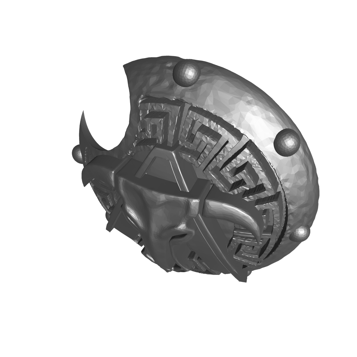 Space Marine Minotaur Chapter Round Spartan Shield with Blazons for Grimdark Marine Action Figure Ancients