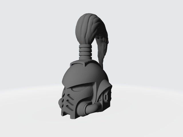White Scars MK IV Helmet with Plume for McFarlane Toys Space Marine Action Figures
