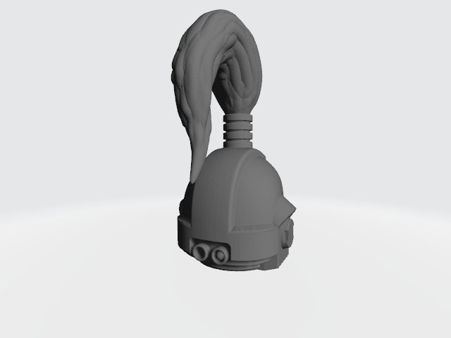White Scars MK IV Helmet with Plume for McFarlane Toys Space Marine Action Figures