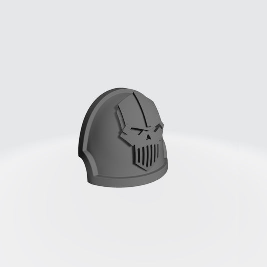 Iron Warriors MKX Shoulder Pad Gen: 10 Pauldron Notched (Stealth) compatible with McFarlane Toys 1:12th Scale