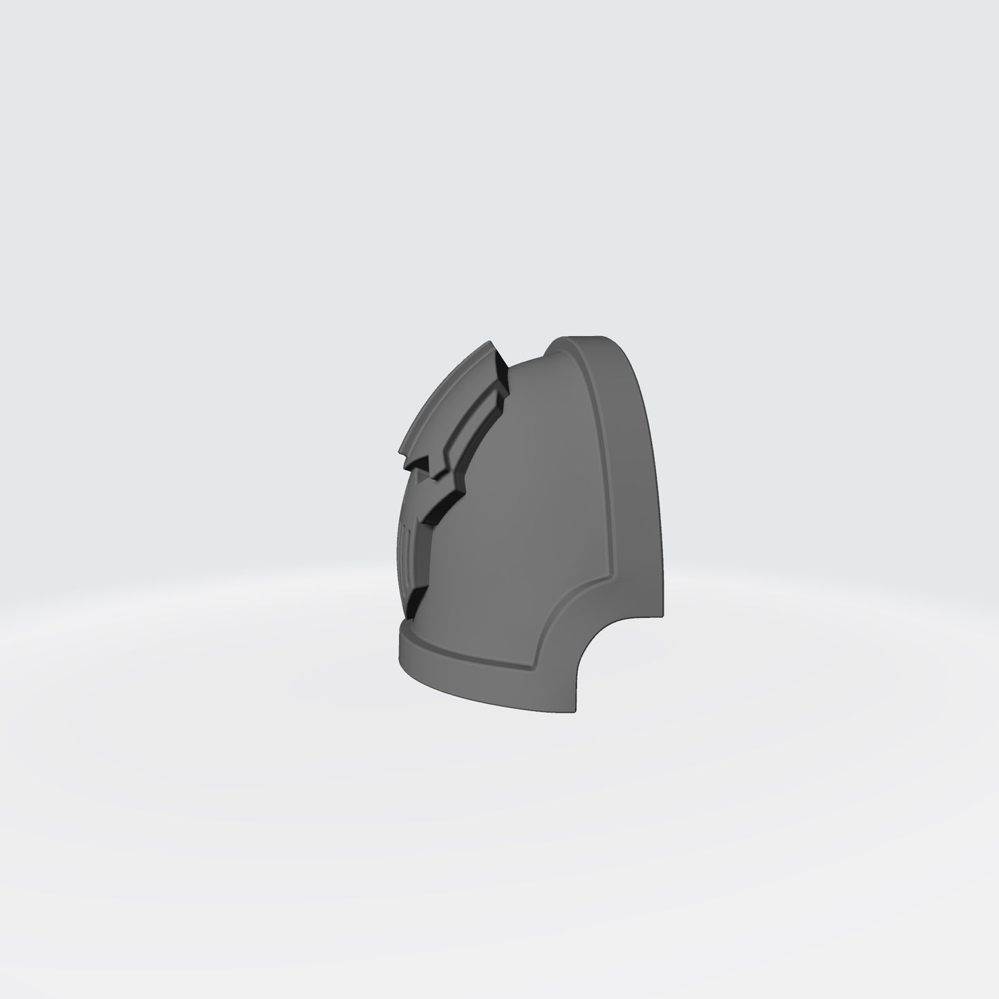 Iron Warriors MKX Shoulder Pad Gen: 10 Pauldron Notched (Stealth) compatible with McFarlane Toys 1:12th Scale Left Angle