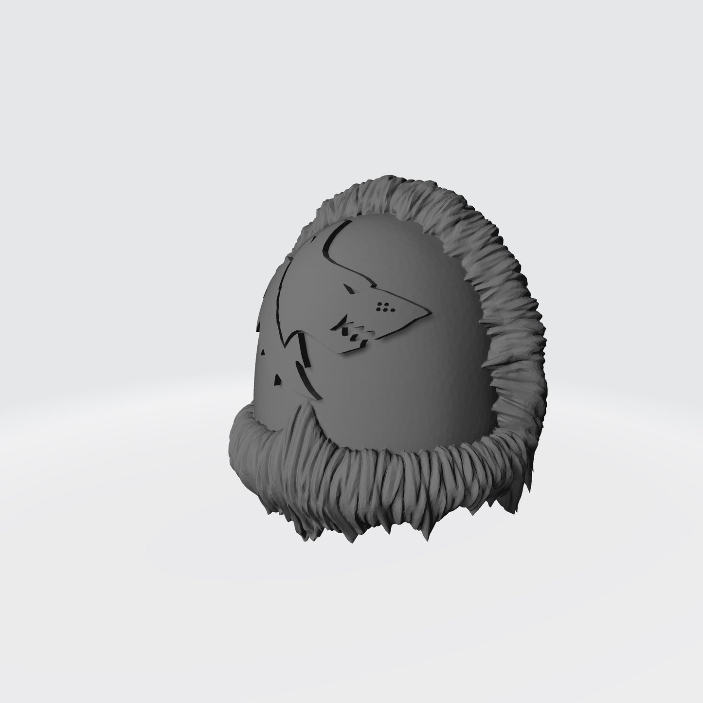 Space Wolves Right Shoulder Pad MKIV with Fur Trim Compatible with McFarlane Toys Space Marine Left Profile