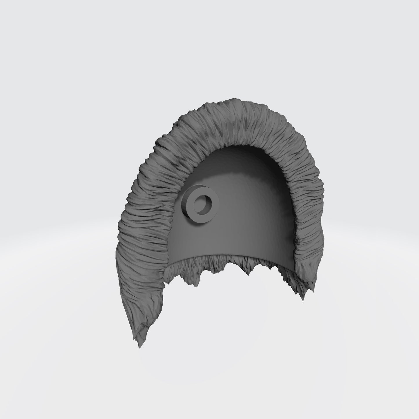 Space Wolves Shoulder Pad MKIV Double Wolf Heads and Runes with Fur Trim Compatible with McFarlane Toys Space Marines Left Rear Profile
