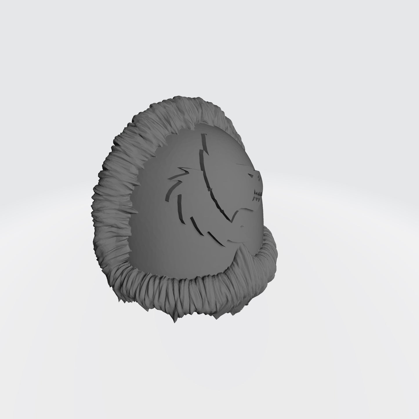 Custom Space Wolves Right Shoulder Pad MKIV with Fur Trim Compatible with McFarlane Toys Space Marine Right Profile