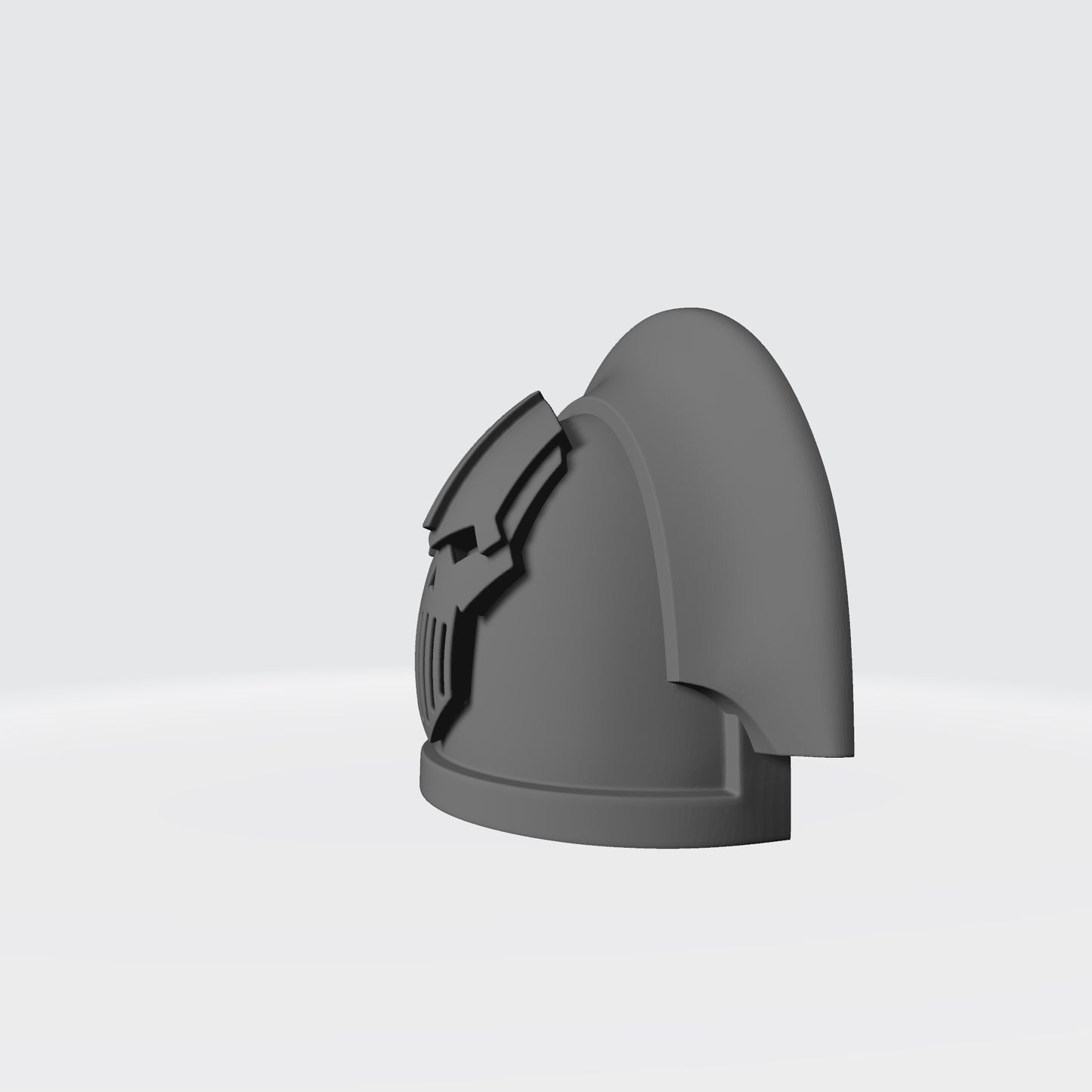 Iron Warriors MKIII Shoulder Pad with Ridge Compatible with McFarlane Toys 1:12th Scale Space Marine Action Figures Left Angle