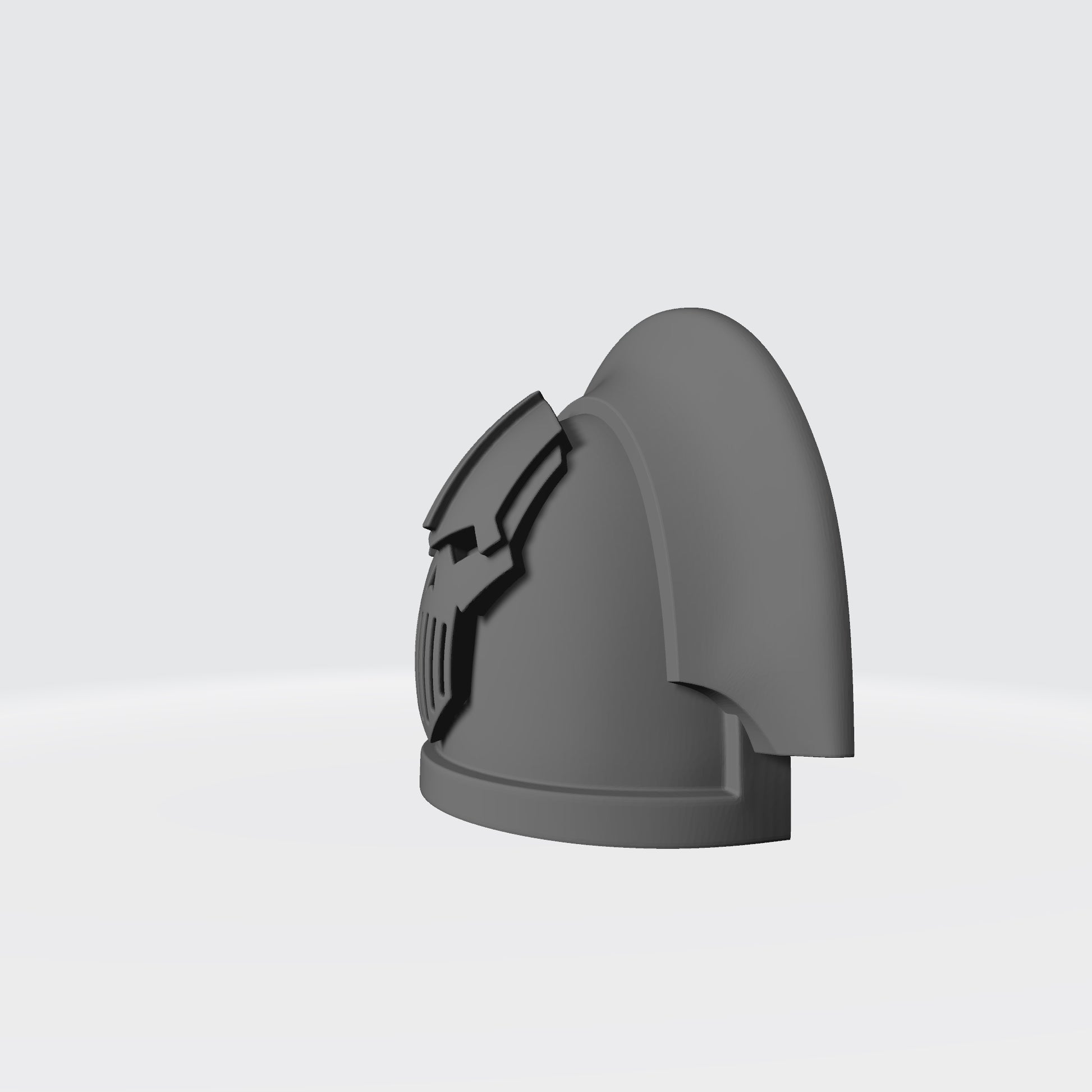 Iron Warriors MKIII Shoulder Pad with Ridge Compatible with McFarlane Toys 1:12th Scale Space Marine Action Figures Left Angle