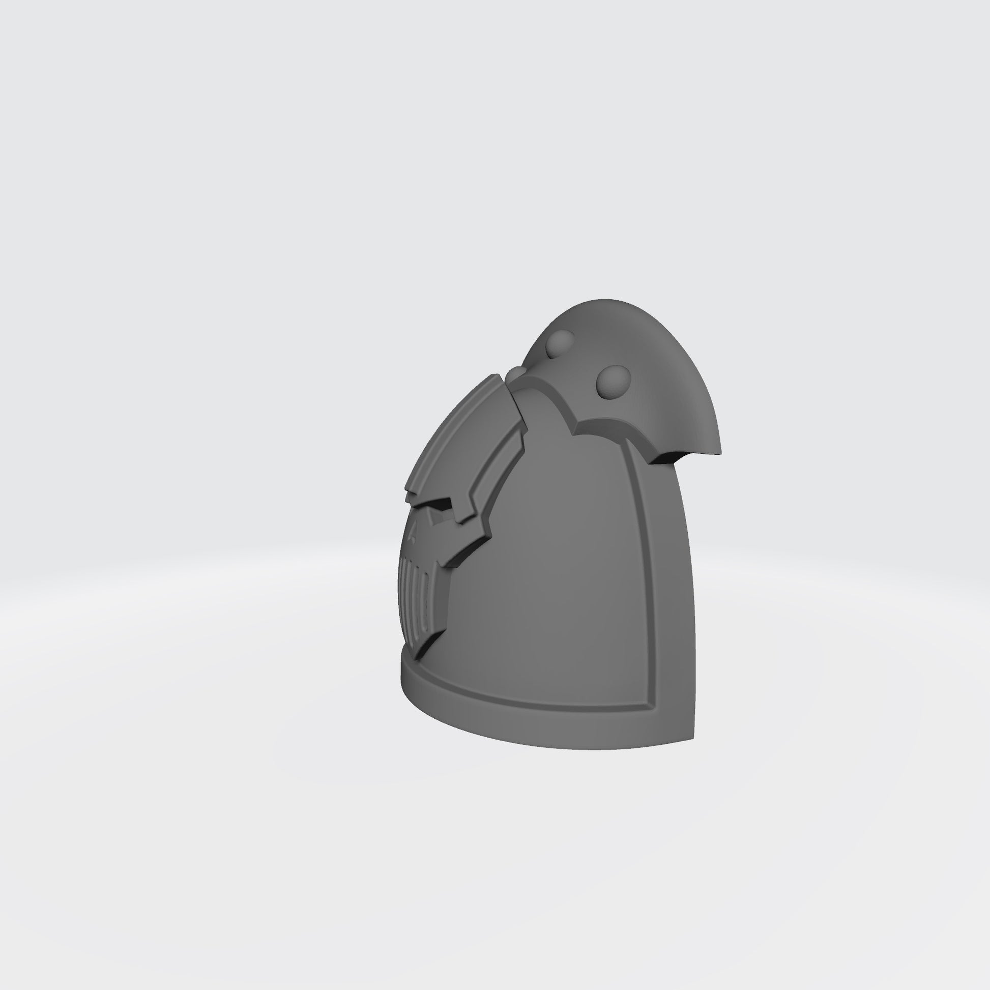 Customize Your Iron Warriors MKIII Shoulder Pad with 3 Quarter Ridge and Rivets Left Shoulder Compatible with McFarlane Toys 1:12th Scale Space Marine Action Figures Left Angle