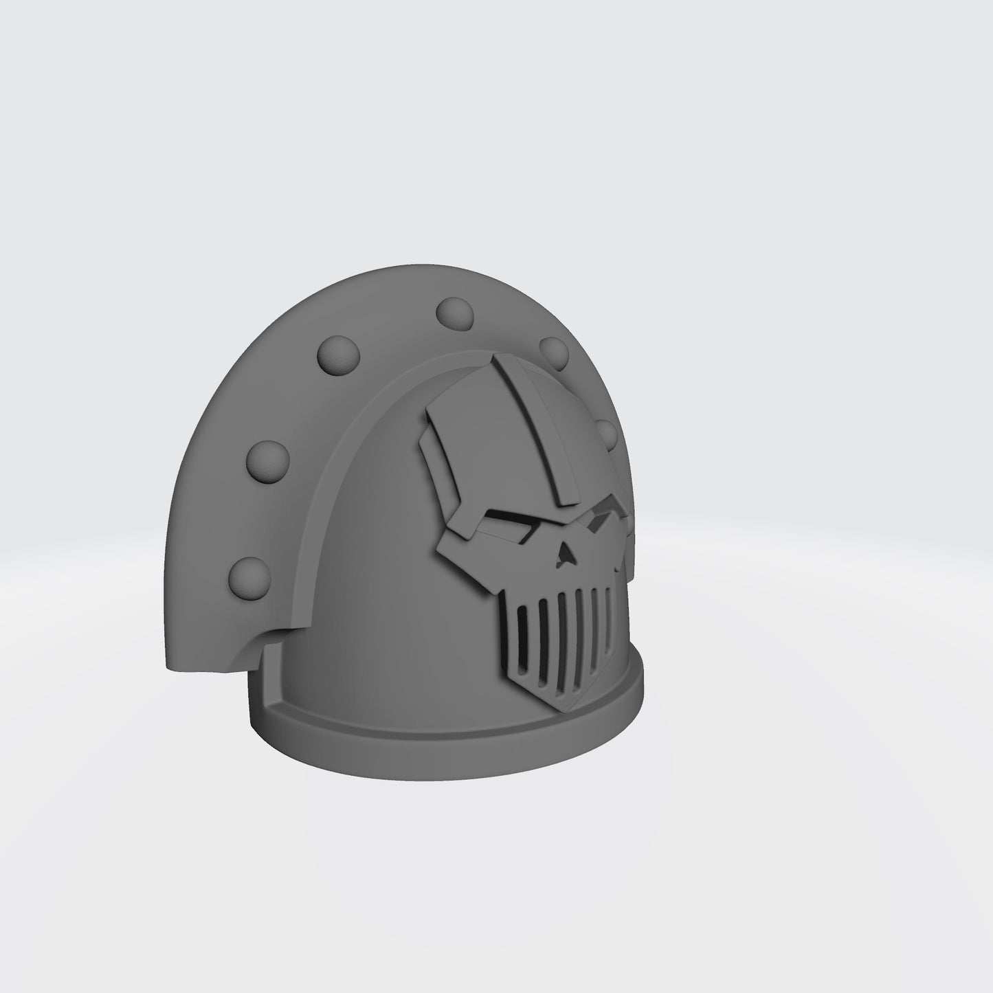 Custom Iron Warriors MKIII Shoulder Pad with Rivets Compatible with McFarlane Toys 1:12th Scale Space Marine Action Figures Right Angle