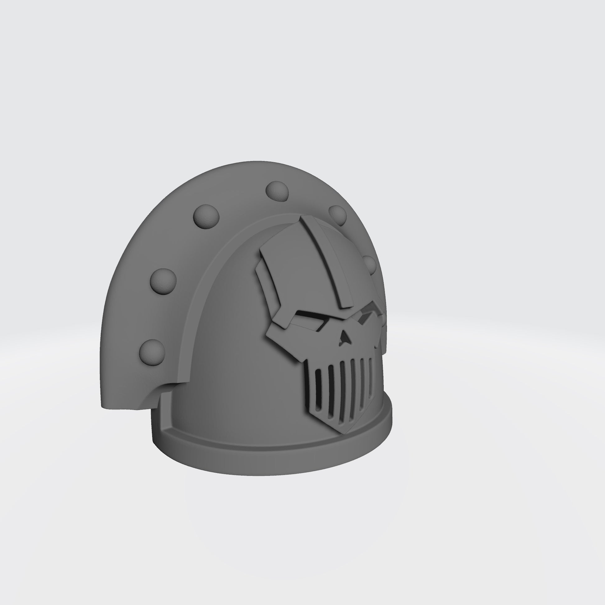 Custom Iron Warriors MKIII Shoulder Pad with Rivets Compatible with McFarlane Toys 1:12th Scale Space Marine Action Figures Right Angle