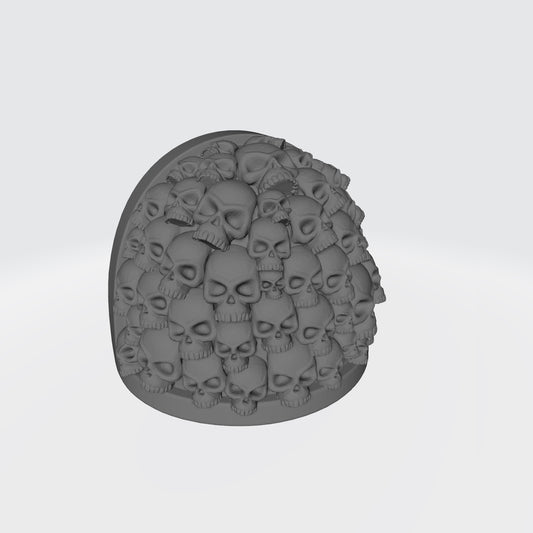 Custom MKIV Shoulder Pad with Small Skulls Compatible with McFarlane Toys Space Marines Action Figures by Fantasy World Games