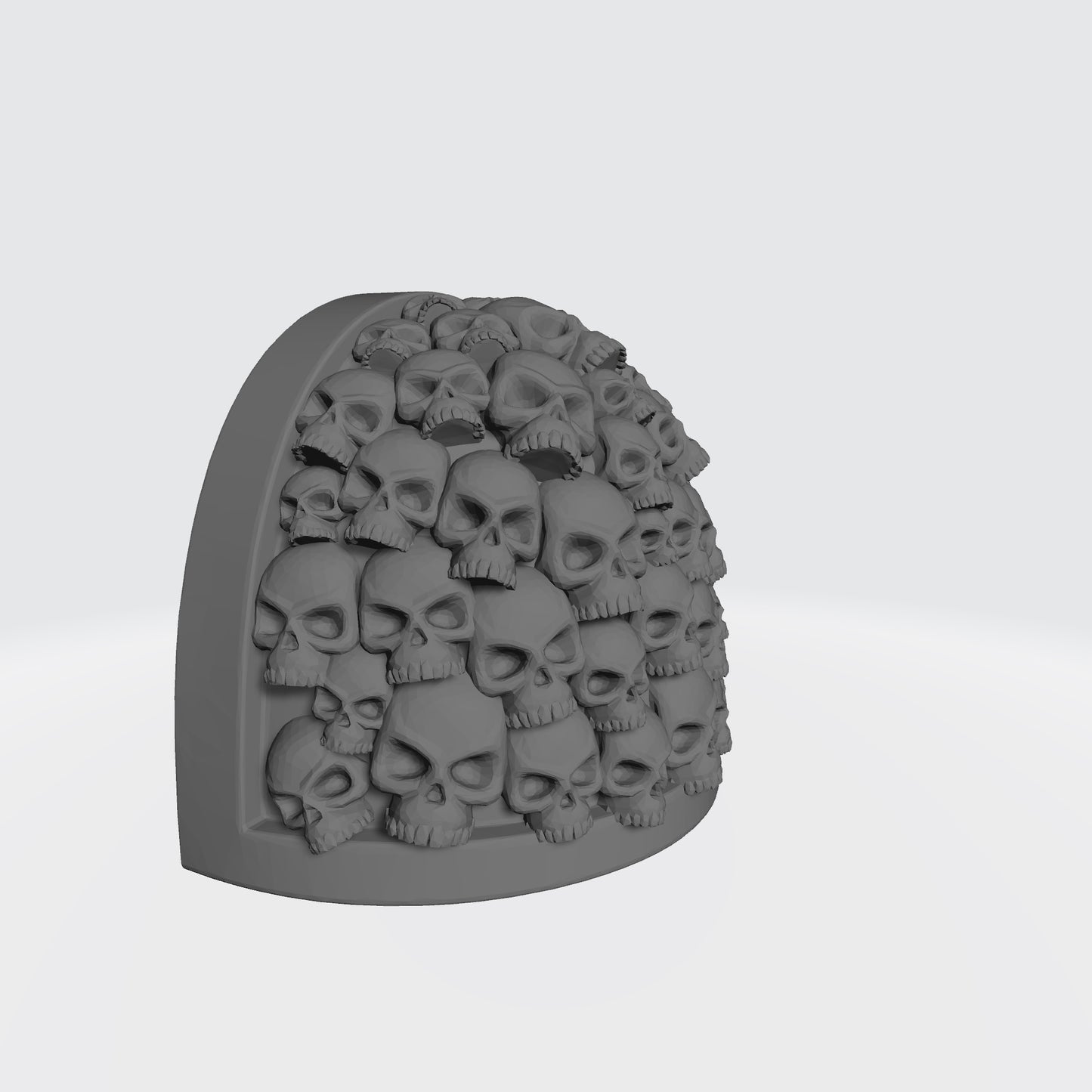 Custom MKIV Shoulder Pad with Small Skulls Compatible with McFarlane Toys Space Marines Right Angle