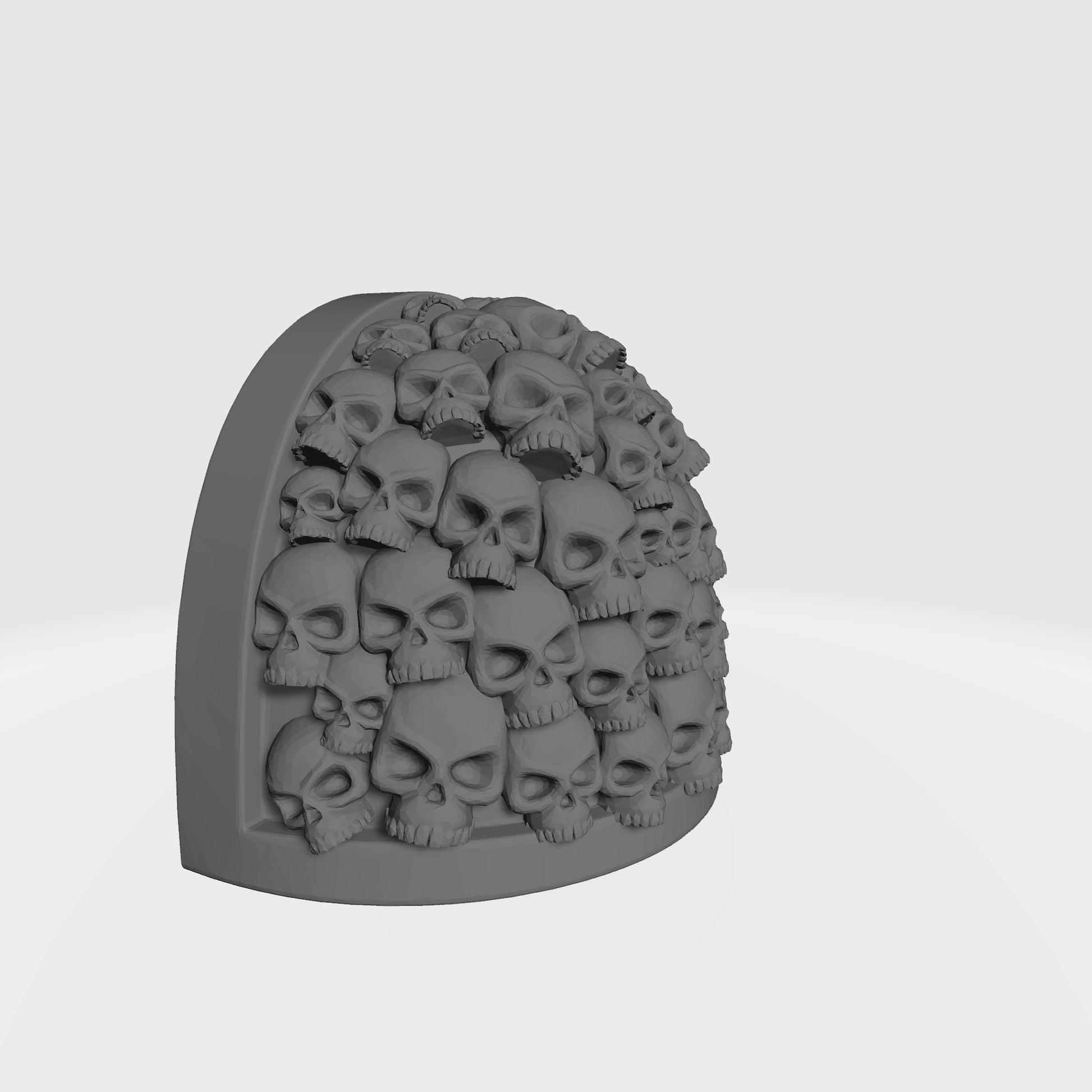Custom MKIV Shoulder Pad with Small Skulls Compatible with McFarlane Toys Space Marines Right Angle