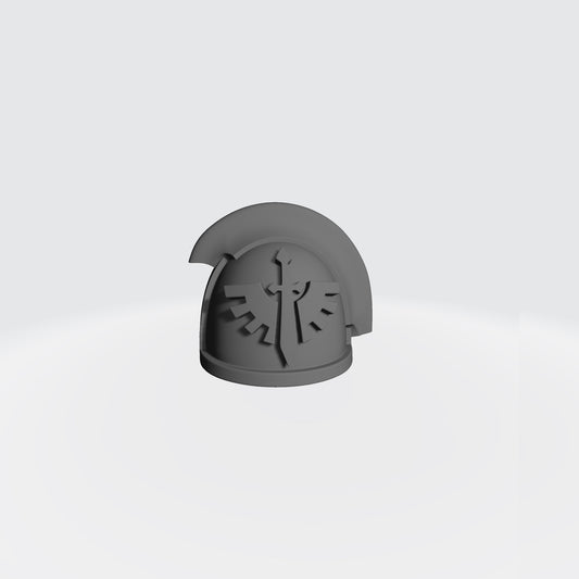 Dark Angels Grimm MKIII Ver 01 Shoulder Pad Gen: 3 Pauldron 3 Quarter Sword Breaker Right Shoulder Compatible with McFarlane Toys 7" Space Marine Action Figures