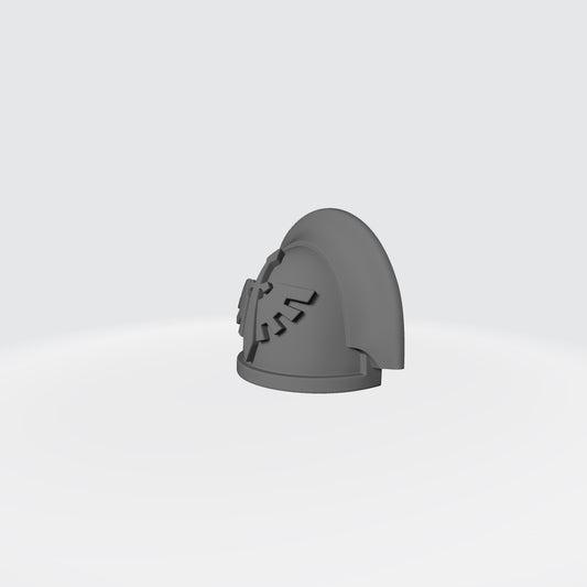 Fanatsy World Games Dark Angels Grimm MKIII Ver 01 Shoulder Pad Gen: 3 Pauldron 3 Quarter Sword Breaker Right Shoulder Compatible with McFarlane Toys 7" Space Marine Action Figures