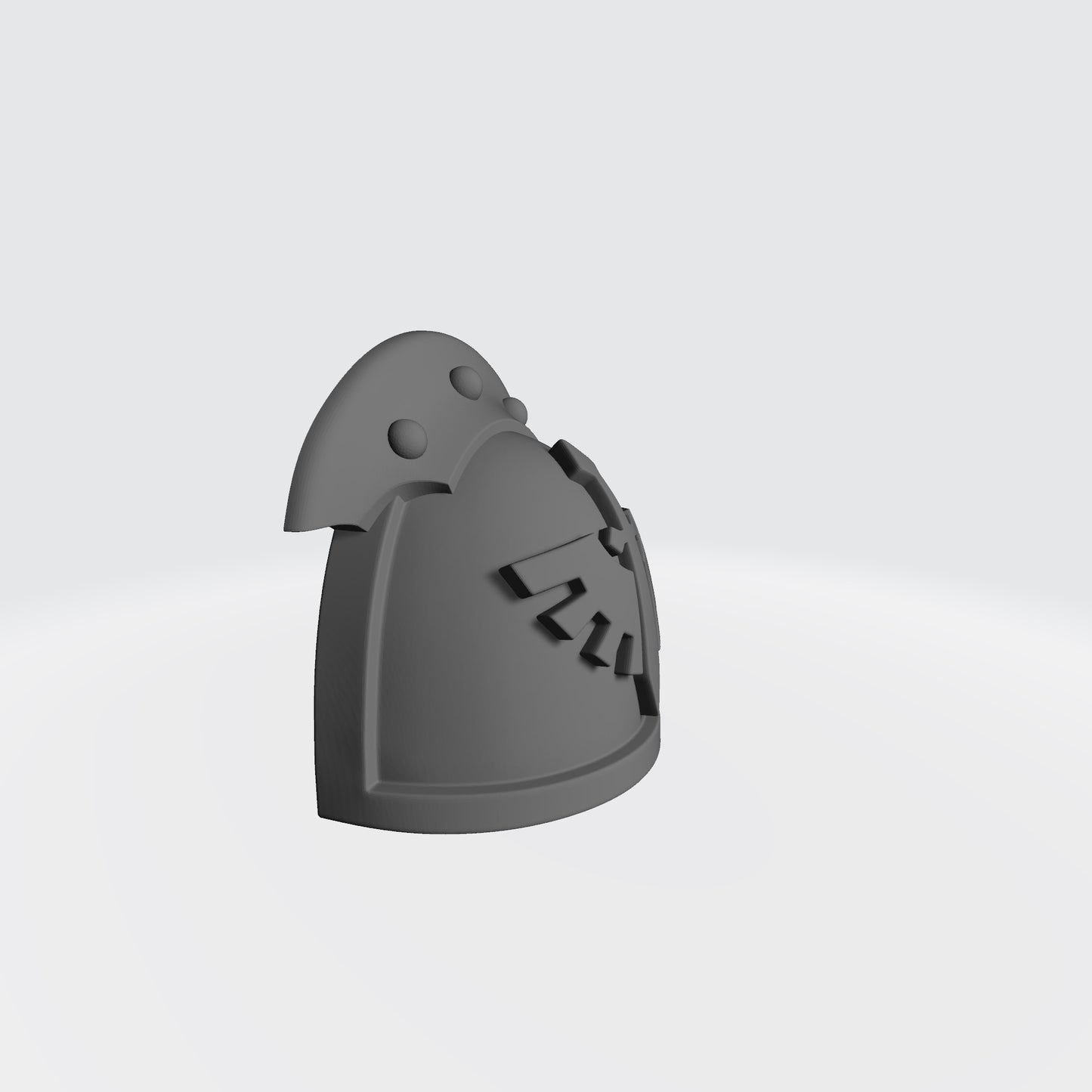 Dark Angels Grimm MKIII Ver 01 Shoulder Pad Gen: 3 Pauldron 3 Quarter Sword Breaker Studded with Rivets Right Shoulder Compatible with McFarlane Toys 7" Space Marine Action FiguresRight Side