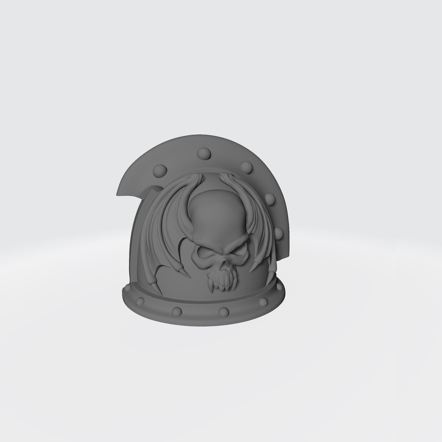 Custom Night Lords MKIII Shoulder Pad 3 Quarter Ridge Double Rivets Right Shoulder Compatible with McFarlane Toys 1:12th Scale designed by Fantasy Waorld Games