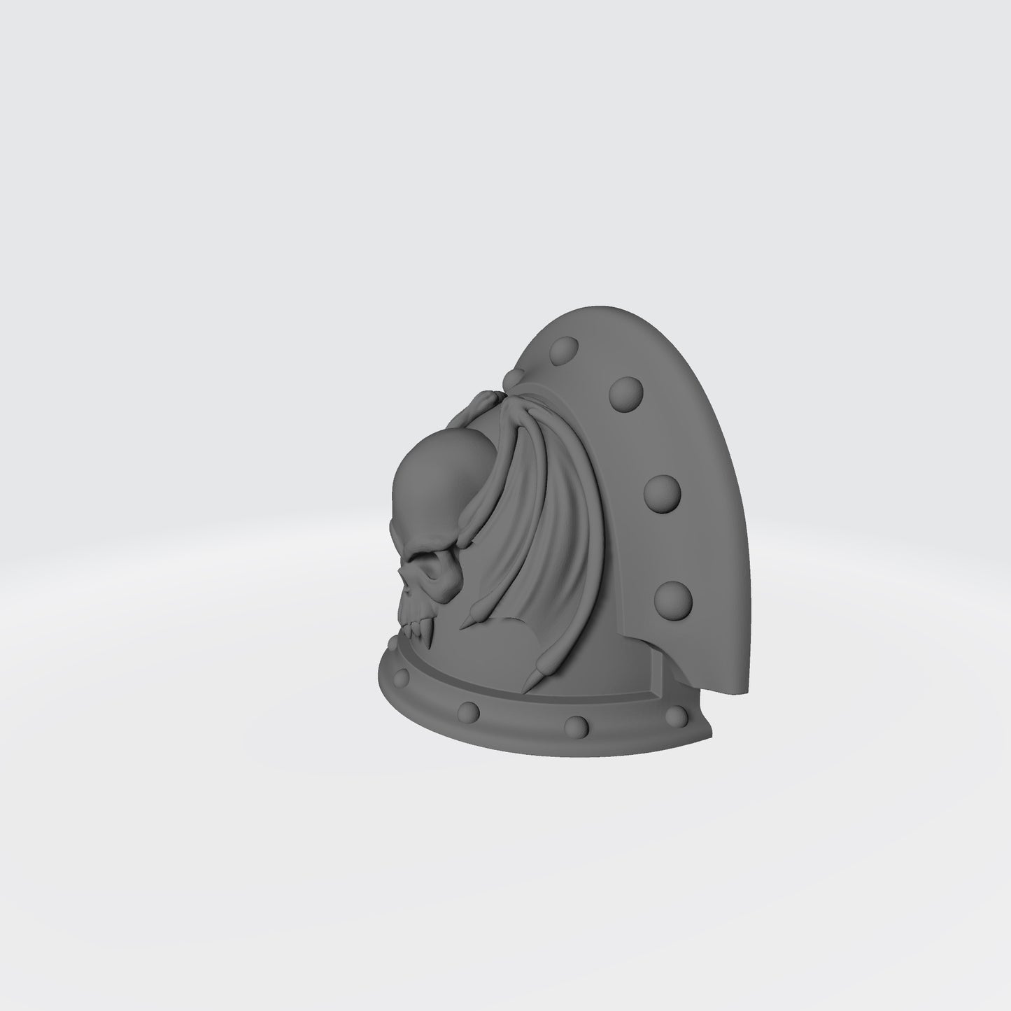 Night Lords MKIII Shoulder Pad 3 Quarter Ridge Double Rivets Right Shoulder Compatible with McFarlane Toys 1:12th Scale Left Angle