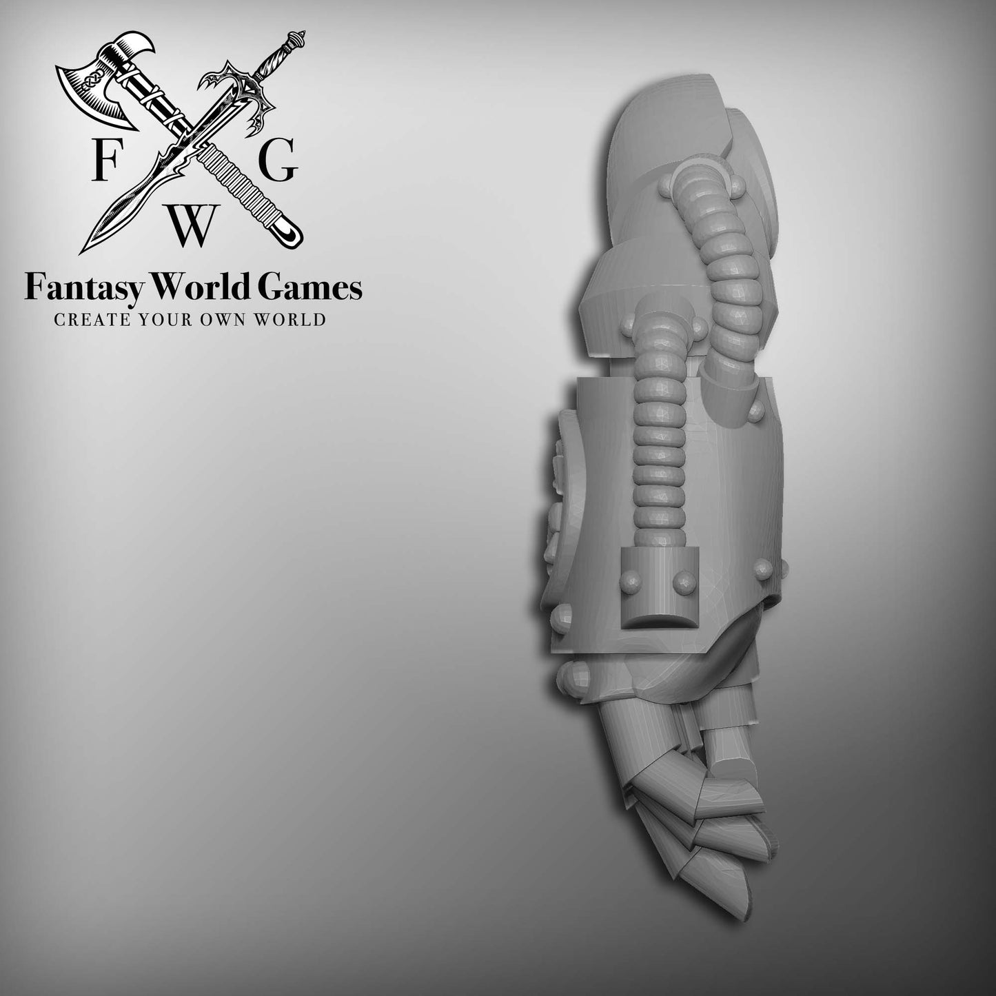 Imperial Fists Legion Open Left-Handed Power Fist for Space Marine Miniatures